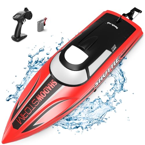 tech rc Ferngesteuertes Boot LED Nacht 25km/h High Speed Rennboot Autopilot-Modus Nie-Kentern...