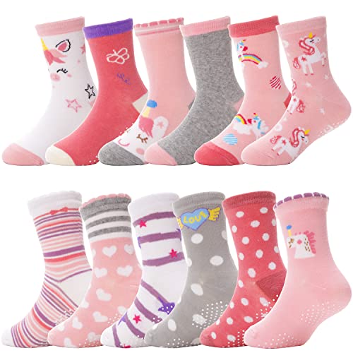 ANTSANG Stoppersocken Kinder Baby Mädchen Socken Anti Rutsch / Rutschfeste Geschenk Socken...