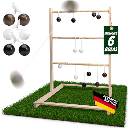 KIDSWARE® Leitergolf Wurfspiel [Outdoor & Indoor] - hochwertiges Leiterspiel aus Holz für...