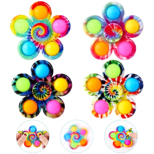 SCIONE 4er Set Pop Fidget Spinner Push Fidget Pop Einfaches Ostern Fidget Toy für Kinder...