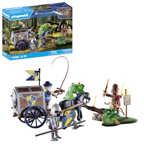 PLAYMOBIL Novelmore 71484 Überfall auf Transportwagen, gefährlicher Kampf um das Gold,...