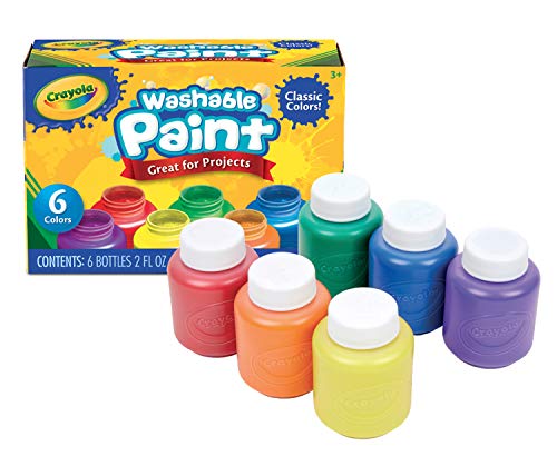 CRAYOLA Abwaschbares Farben Set Kinder, Fingermalfarben für Kinder in 6 verschiedenen Farbtönen,...