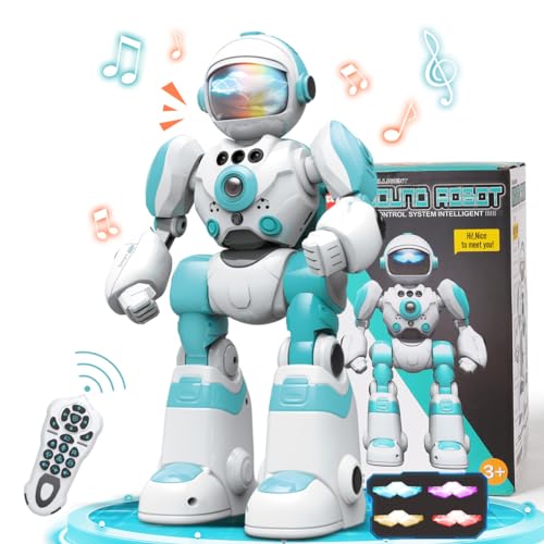 VATOS Ferngesteuertes Roboter Spielzeug für Kinder, RC-Roboter mit Sprachwechsler und Rekorder,...