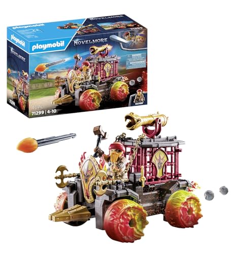 PLAYMOBIL Novelmore 71299 Burnham Raiders - Feuerkampfwagen, feuriger Kampf zwischen Burnham Raider...