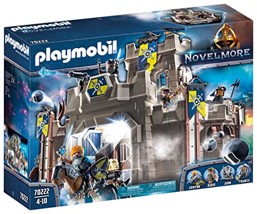 PLAYMOBIL Novelmore 70222 Novelmore Fortress with integrated catapult and surprise trapdoor, Toy for...