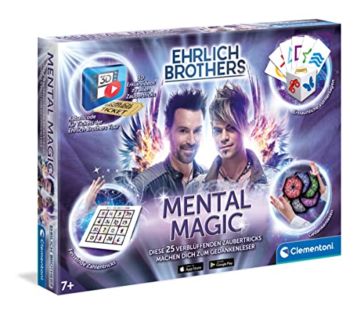 Clementoni Ehrlich Brothers Mental Magic - Zauberkasten für Kinder ab 7 Jahren - Magische Anleitung...