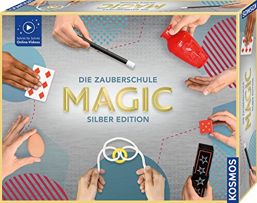 Kosmos 601799 MAGIC Die Zauberschule - Silber Edition, schnell Zaubern Lernen, 35 Zauber Tricks,...