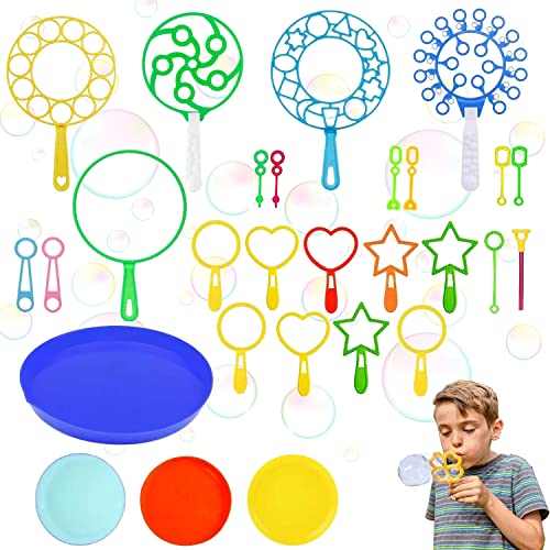 Seifenblasen Blase, 28 Stück Kinder Seifenblasen Set, Seifenblasenhersteller für Kinder,...