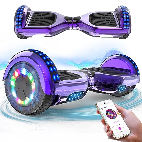 RCB Hoverboards 6,5 Zoll Skateboard Kinder und Jugendliche Hoverboards mit Bluetooth - Led Licht...