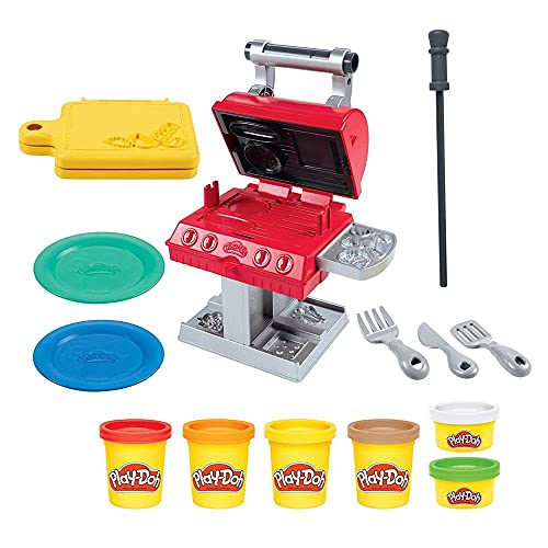 Play-Doh Kitchen Creations Grillstation Spielset für Kinder ab 3 Jahren mit 6 Farben und 7...