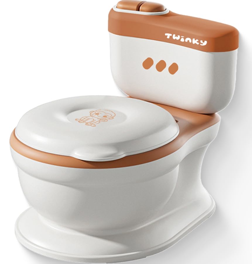 Twinky® 3-in-1-Toilette für Töpfchentraining – echter Spülklang, kompaktes Design, Musik und...