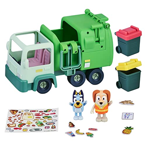 Blueys Müllwagen-Spielset mit beweglichen Figuren (6,3 cm), Garbage Truck