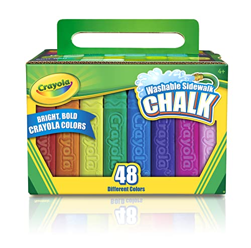 Crayola Farbenfrohe Straßenkreide Box mit 48 Stück Kreide für Strassen und Pflastersteine,...