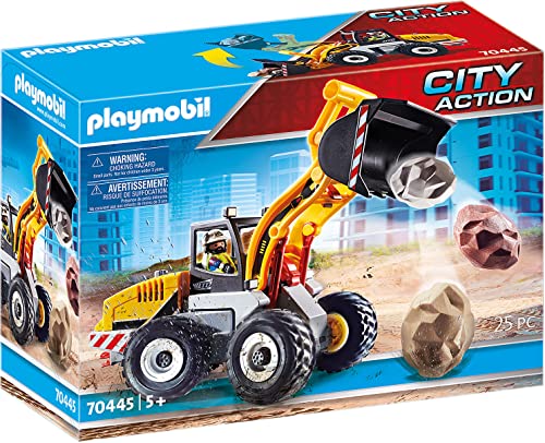 PLAYMOBIL City Action 70445 Construction Front End Loader with Movable Bucket with handle for moving...