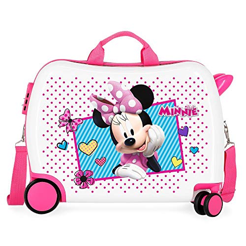 Disney Enjoy Minnie Icon Kinder-Koffer Rosa 50x38x20 cms Hartschalen ABS Kombinationsschloss 34L...