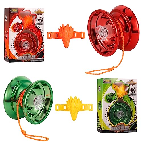 2 Pack JoJo Professionelles für Kinder/Erwachsene, Responsive Aluminium Yoyo für Kinder, Zwei...