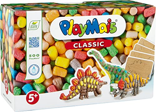 PlayMais FUN to PLAY Dinosaur für Kinder ab 3 Jahren | Motorik-Spielzeug mit 550 Stück, Vorlagen &...