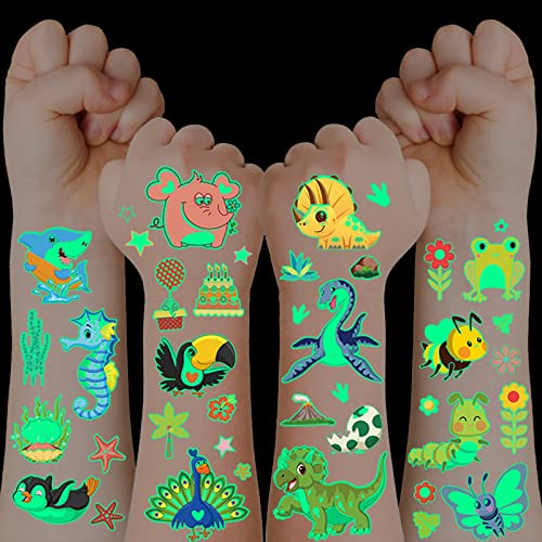 Tattoo Kinder Mädchen Jungen,30 Blätter(400) Leuchttattoos Kinder,Kinder Tattoo...