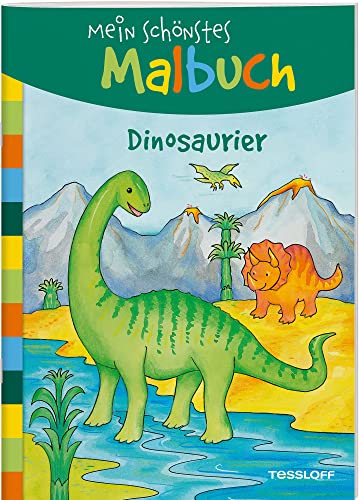 Mein schönstes Malbuch. Dinosaurier / T-Rex, Diplodocus, Stegosaurus u.v.m.zum Ausmalen / Malheft...
