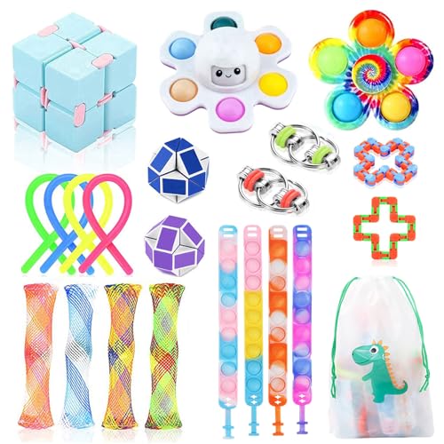 22 Pcs Fidget Spielzeug Pack, Autistische ADHD Kinder Spielzeug, Erwachsene Stress Relief Anti Angst...