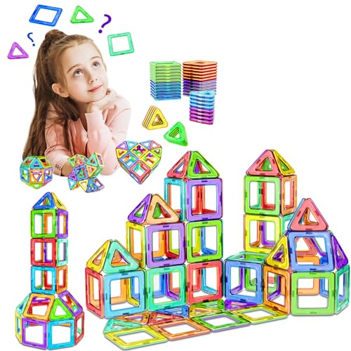 COOLJOY Magnetische Bausteine| 40 Teile Magnetbausteine Magnete Kinder | Magnetspielzeug Tiles |...