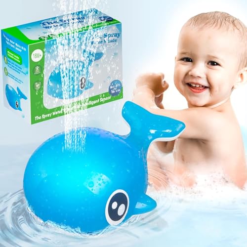 Baby Bad Spielzeug, Dual wasserdichte Kleinkind Badewanne Sprinkler Wasser Spielzeug, LED...