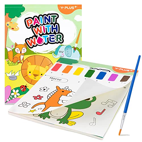 YPLUS Malbuch mit Wasserfarben für Kleinkinder, Aquarell-Malpapier für Kinder im Alter von 1–3,...