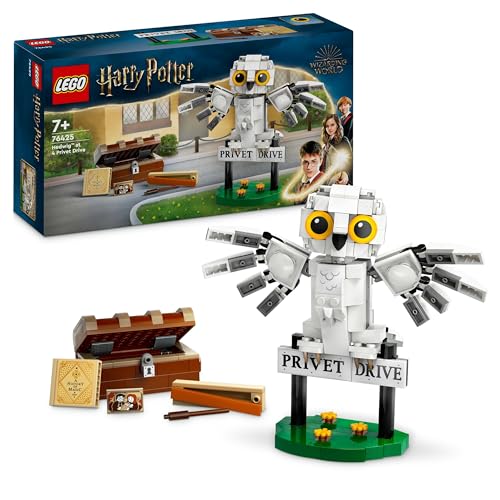 LEGO Harry Potter Hedwig im Ligusterweg 4 Set mit Spielzeug-Eule für Kinder, baubare Tier-Figur mit...