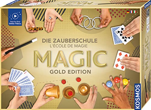 Kosmos 694319 MAGIC Die Zauberschule - Gold Edition, 75 Zaubertricks und Illusionen, 18...