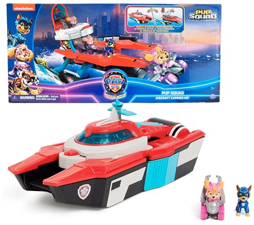 PAW PATROL: Der Mighty Kinofilm, Pup Squad Mini Marine Hauptquartier Spielset mit Skye Spielzeugauto...