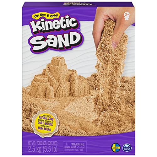 Kinetic Sand 2,5 kg - original magischer kinetischer Sand aus Schweden, naturbraun, bekannt aus...