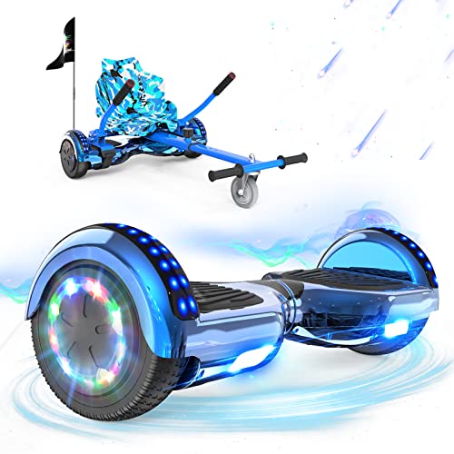 RCB Hoverboards mit Sitz Hoverkart komplett für Kinder, Skateboard mit Set, Hoverboards mit LED...