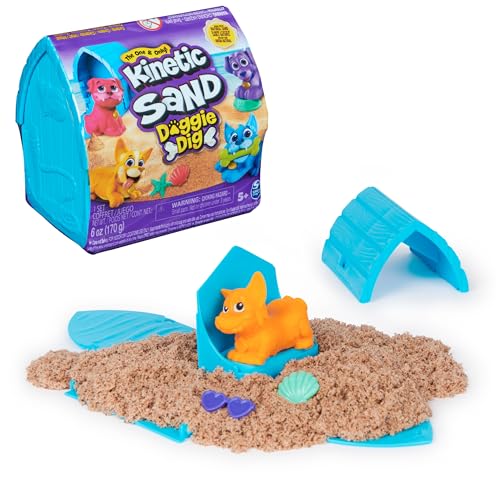 Kinetic Sand Hunde Häuschen - mit 170 g magischem Strandsand, 1 Hundefigur und Accessoires für...