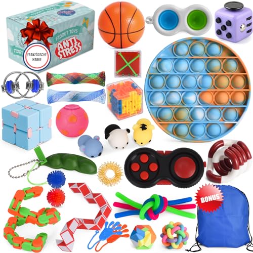 French Way Fidget Toys Set – Anti Stress Spielzeug für Erwachsene und Kinder – Skills Set zur...