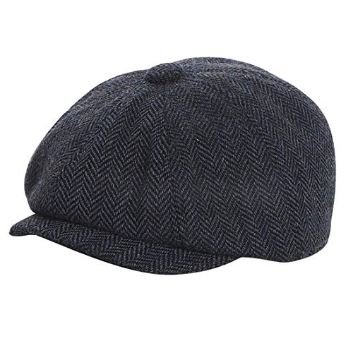 Yixda Baby Kids Schirmmütze Kinder Schiebermütze Newsboy Barett Cap (Navy, 1-4 Jahre)