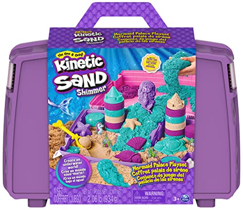 Kinetic Sand Meerjungfrauen Koffer - mit 1 kg original kinetischem Sand aus Schweden in 3 Farben, 6...