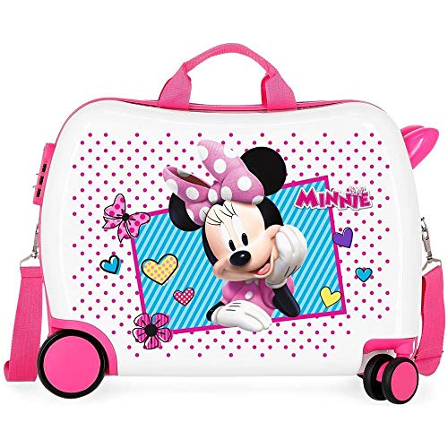 Disney Enjoy Minnie Icon Kinder-Koffer Rosa 50x38x20 cms Hartschalen ABS Kombinationsschloss 34L...