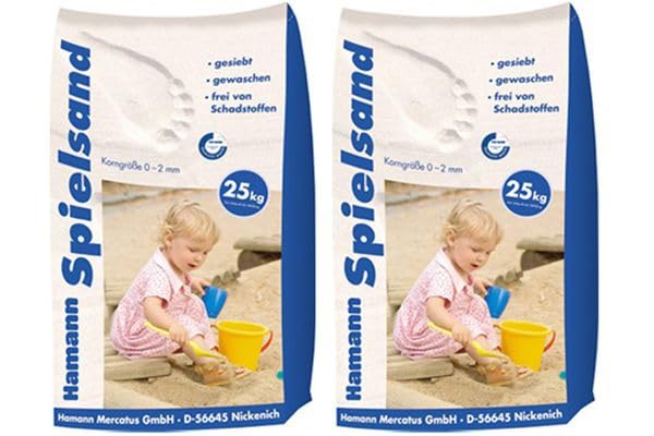 Hamann Spielsand Classic 50 kg Sack - Qualitäts Quarzsand - gesiebt - frei von Schadstoffen -...