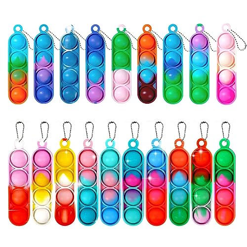 24 StüCk Multicolor Stress Relief Hand Finger Dekompression Spielzeug, Armband, Bubble Fidget...