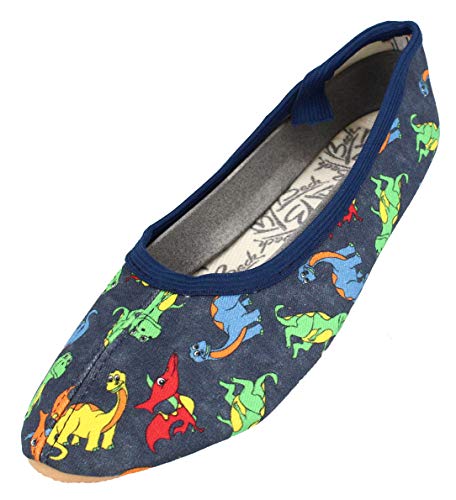 Beck Unisex Kinder Dinosaurus Gymnastikschuhe, Blau, 30 EU