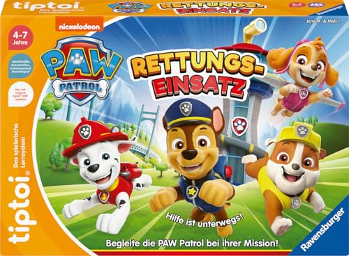 Ravensburger 00202 tiptoi Spiel - PAW Patrol Rettungseinsatz - Lernspiel ab 4 Jahren, lehrreiches...