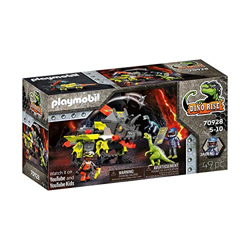 PLAYMOBIL Dino Rise 70928 Robo-Dino Kampfmaschine, Kanonen und Katapult, Spielzeug für Kinder ab 5...