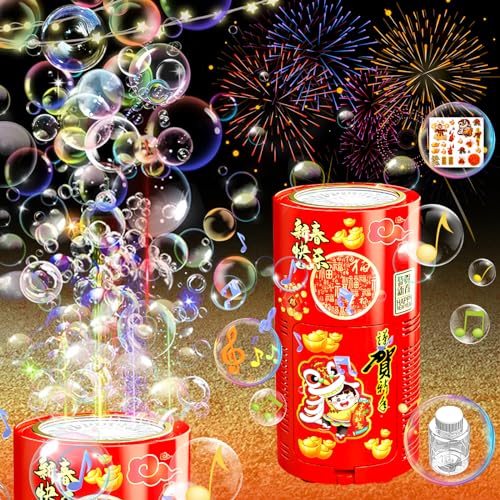Feuerwerk Seifenblasenmaschine, Automatischer Feuerwerks-Seifenblasenhersteller mit Lichtern und...