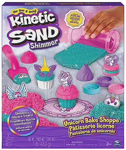 Kinetic Sand Einhorn Back Set - mit 454 g Kinetic Sand und viel Zubehör für sauberes, kreatives...