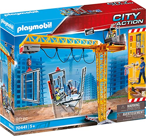 PLAYMOBIL City Action 70441 RC-Baukran mit Bauteil, ab 4 Jahren