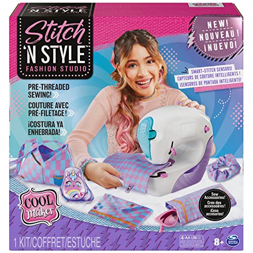 Cool MAKER Stich n Style Fashion Studio - Einfach Nähen ohne einfädeln, Nähmaschine mit 6...