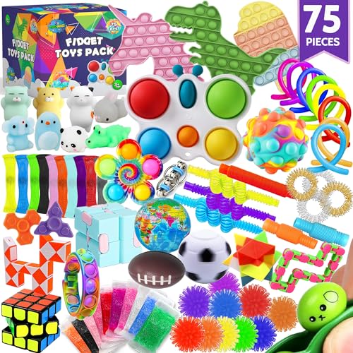 75 Stück Zappeln Spielzeuge für Kinder Partygeschenke Mitgebsel Kindergeburtstag gastgeschenke...