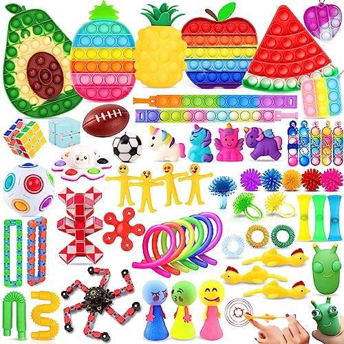 Chennyfun Stressabbau-Spielzeug Set, 62 Pcs Sensory Zappeln Anti Stress Spielzeug- Wassermelone...