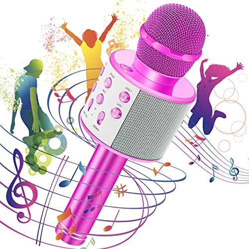Karaoke Mikrofon Kinder, Bluetooth Mikrofon Kinder Karaoke 4 In 1,Toll Als FüR Spielzeug Ab 4 Jahre...